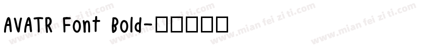 AVATR Font Bold字体转换